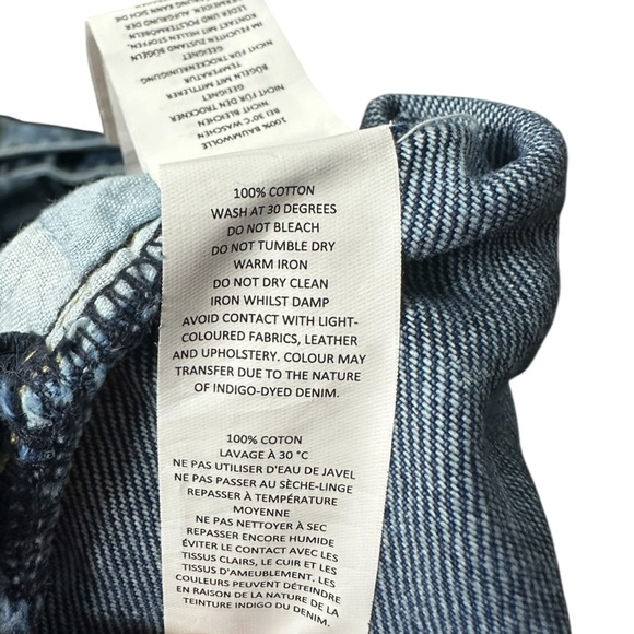 New Vintage Denim Overall Shorts Distressed Bib Overalls Women’s Size 10 - Picture 8 of 8